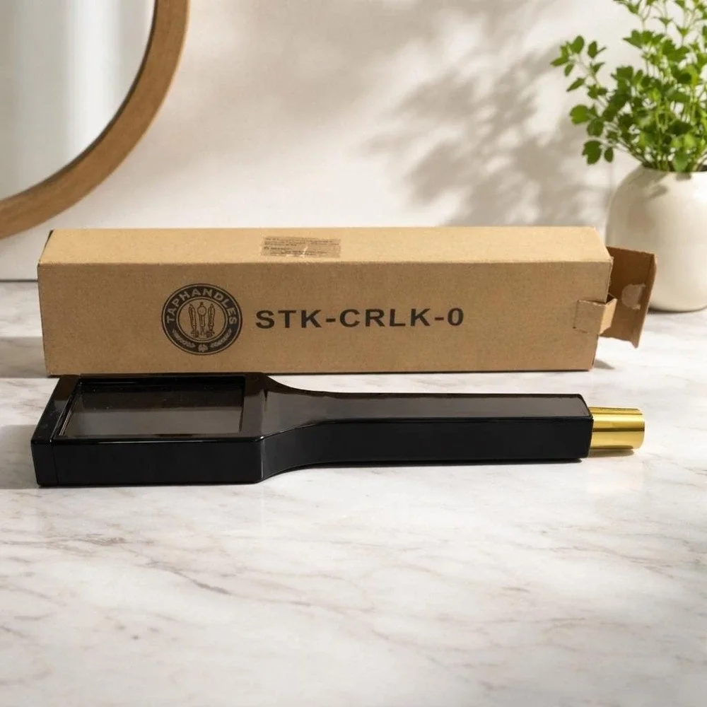Taphandles Beer Tap‎ Handle STK-CRLK-0 Black Gold Stock Draft Beer Faucet Pull